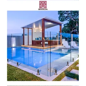 New Design House Aluminum Swimming Pool Frameless Glass Fencing Balustrade