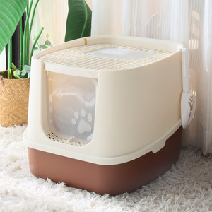 Caja de arena completamente cerrada a prueba de salpicaduras, doble puerta, inodoro para gatos, caja de arena automática inteligente para gatos - Product Image 6