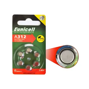 слуховой аппарат 312 pr41 батарея Suppliers-Батарея для слухового аппарата Eunicell 312 A312 PR41 7002ZD 312A B347PA AC312 1,45 V