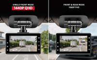 AKEEYO Écran 3 pouces Dvr Black Box Mini Dashcam Gps 4k Dash Cam Caméra avant et arrière de voiture Full Hd avec enregistrement en boucle