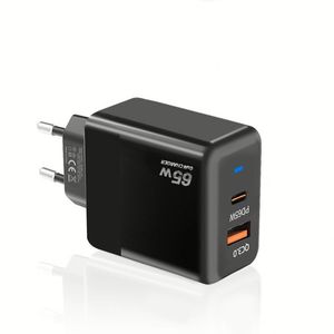 พอร์ต USB 65W ใช้ได้ทั่วโลกเต้ารับติดผนัง45W ปลั๊กแบบยุโรปสหรัฐ QC3.0ที่ชาร์จติดผนัง PD20W Type C - Product Image 4