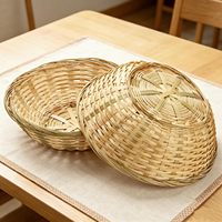 Panier à pain en bambou Yulin Jiafu de 10 pouces, petits paniers cadeaux ronds