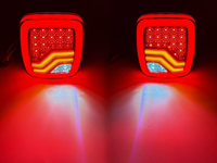 Feu arrière LED étanche 10-30V pour remorque et camion, avec fonctions d'arrêt, de signalisation, de freinage, de direction et de marche arrière, et feu antibrouillard