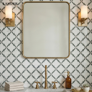 Carreaux de mosaïque en marbre blanc de Carrare et vert <span class=keywords><strong>Alpi</strong></span> Lander Stone, découpe au jet d'eau, pour mur de salle de bain - Product Image 1