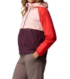 <span class=keywords><strong>Veste</strong></span> coupe-vent imperméable respirante à capuche pour femmes grandes tailles, avec coque en nylon et doublure en polyester, pour le printemps/l'automne - Product Image 3