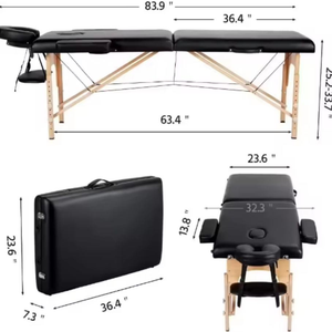 A Hot Sale Foldable <b>Portable</b> Salon Beauty Massage Bed Modern Style Adjustable Wooden Eyelash Bed for Facial Therapy Beauty Shops - Product Image 3