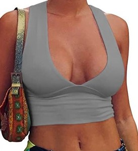 Moda plata sin mangas Sexy Party Club verano niñas señoras Mini Bustier Tank ropa <span class=keywords><strong>mujer</strong></span> <span class=keywords><strong>chaleco</strong></span> Crop Tops - Product Image 5