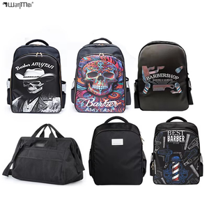 Mochila Profesional Wanmei con Diseño de Calavera para Peluquería, Bolsa de Almacenamiento de Accesorios para Máquinas de Cortar Cabello, Mochila para Escuela de Barbería - Product Image 1
