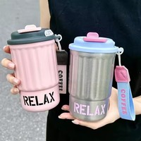 Offre Spéciale – Gobelet de Bureau Isotherme à Double Paroi 400 ml, Sans BPA, avec Paille, en Acier Inoxydable 316, Anti-éclaboussures, Personnalisable, Idéal comme Cadeau