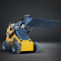 Mini-chargeuse compacte articulée CE EPA pour usage domestique, avec moteur diesel Briggs & Stratton et pompe Eaton, faible encombrement