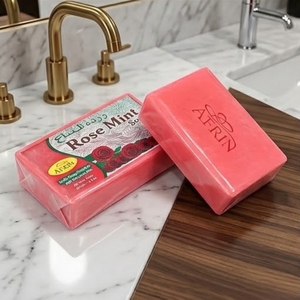 Afrin <b>Rose</b> Mint <b>Soap</b> Herbal Bathing Bar Enriched With Essential Oils For All Skin Types Refreshing Cooling Formula Pack - Product Image 5