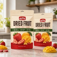 Op maat gemaakte gedroogde vruchten verpakkingstas met ritssluiting, voedselveilige, hersluitbare Mylar snacktas, OEM ODM