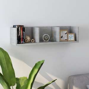Librería <span class=keywords><strong>de</strong></span> Diseño Moderno <span class=keywords><strong>en</strong></span> Color Gris Concreto, Estante <span class=keywords><strong>de</strong></span> Almacenamiento <span class=keywords><strong>de</strong></span> <span class=keywords><strong>Pared</strong></span>, Estantería Simple para Libros, Montada <span class=keywords><strong>en</strong></span> la <span class=keywords><strong>Pared</strong></span> - Product Image 2