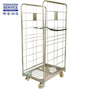 Industriële 500Kg Demontabele Vrachtwagentrolley Met Zinkstalen Rol Met Versterkte Gaaspanelen Logistieke Handtrolley - Product Image 1