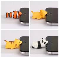 Housse de protection en silicone pour câble de données, en forme d'animal de dessin animé, flexible, pliable, anti-casse, livraison aléatoire pour salle de bain et salon