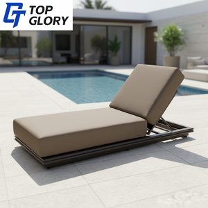 Sillas de Playa Plegables con Marco de Aluminio Moderno TG, Tumbonas para Exteriores, Muebles de Lujo para Jardín, Piscina y Patio de Hotel - Product Image 4