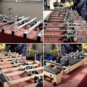 Reformer Pilates professionnel en bois antidérapant pour enfants, avec résistance réglable, pour l'éducation physique scolaire - Product Image 4