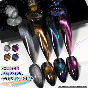 Esmalte de <span class=keywords><strong>Uñas</strong></span> <span class=keywords><strong>en</strong></span> Gel Aurora Cat Eye 2-Free, 13 Colores, Gel Magnético Arcoíris, Gel UV para Uso <span class=keywords><strong>en</strong></span> Salón, Crea Tu Propia Manicura Cósmica - Product Image 2