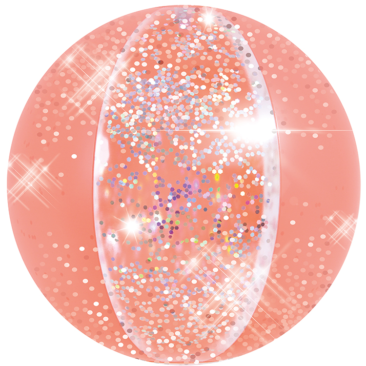 Заводская цена, высокое качество, трехцветные надувные пляжные шары из ПВХ с блестками