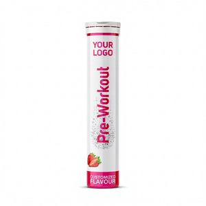 Comprimés effervescents pré-entraînement, 20 unités, saveur personnalisée, complément énergétique pour adultes - Product Image 1