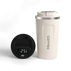 New 12oz 17oz Stainless Steel Travel Coffee Mugs LED Display Insulated Car Mug Sports Design 400ml - Product Image 2