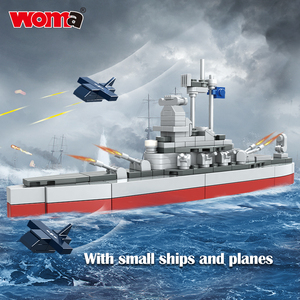 WOMA TOYS Decoración para el Hogar, Regalos de Cumpleaños para Niños, Flota de Guerra, Modelo de Barco, Buque de Guerra Coleccionable, Bloques de Construcción de Barcos de Batalla - Product Image 4