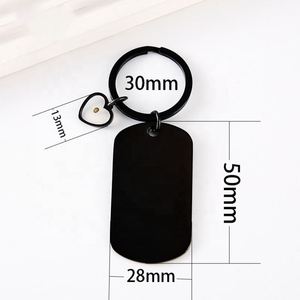 Placa de Identificación para Perro en Forma de Cruz, Grabado Láser en Forma de Corazón, Impresión UV a Color, Material de Acero Inoxidable en Blanco para DIY, Llavero de Metal - Product Image 3