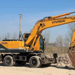 Hyundai 210W-9 original utilisé excavatrice hydraulique de roue de 20 tonnes avec Cummins Engine pour des projets de construction - Product Image 1