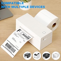 Label Pengiriman Termal Langsung 4x6 Inch Harga Murah Tersedia Stok, Stiker Perekat Lipat, Label Waybill untuk Printer Termal