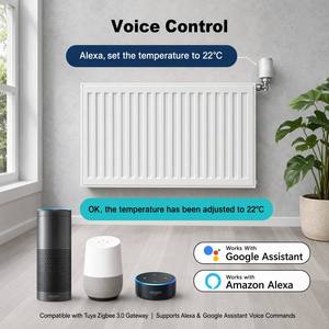 Valve de thermostat de radiateur intelligente ZigBee 3.0, contrôle par application Tuya, contrôleur de température programmable pour le chauffage de la pièce, économie d'énergie - Product Image 4