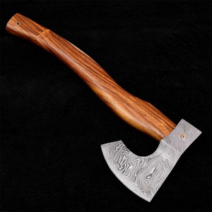 Damascus Steel Forged <b>Axe</b> with Rosewood Handle Custom Handmade Outdoor Camping <b>Wood</b> Cutting Tool OEM Damascus Steel Utility <b>Axe</b> - Product Image 3