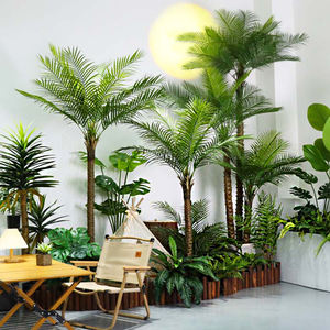 Palmera Bonsái Artificial de Plástico Realista en Maceta, Decoración para Interiores/Exteriores, Gran Simulación de Palmera Verde - Product Image 2