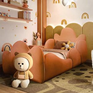 Cama Infantil de Diseño Creativo y Lujoso de Bocadolobo, Tapicería para Dormitorio de Niño, Cama Moderna Personalizada con Forma de Flor - Product Image 5