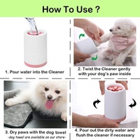 MMG Nouveau Design Lave-pattes portable 360° pour chien, en silicone souple et ABS, écologique, pour le nettoyage des pattes d'animaux, produits de bain, utilisation en salle de bain