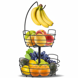 Frutero de Metal Hecho a Mano de Primera Calidad, Perfecto para Almacenamiento en la Encimera de la Cocina y como Centro de Mesa - Product Image 1