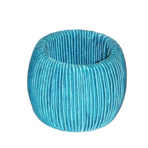 Artesign NR 2612 Servilletero de Rayón Europeo de Lujo en Forma Redonda Azul para Decoración de Mesa de Boda Restaurante y Hotel Uso - Product Image 1