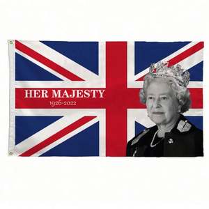 Bandiere <span class=keywords><strong>a</strong></span> <span class=keywords><strong>Mano</strong></span> per Celebrazioni UK 2022, Bandiera Personalizzata della Regina <span class=keywords><strong>Elisabetta</strong></span> II del Regno Unito - Product Image 5