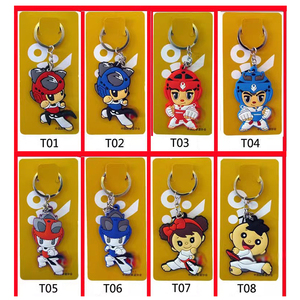 ขายดี <span class=keywords><strong>ของ</strong></span>ที่ระลึกราคาถูก พวงกุญแจรูปถ่ายสั่งทำ พวงกุญแจยางศิลปะการต่อสู้ พวงกุญแจซิลิโคน PVC คาราเต้ เทควันโด - Product Image 3