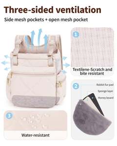 <b>Secure</b> and Comfortable Pet Carrier <b>Backpack</b> with Multiple Storage Pockets - Product Image 3