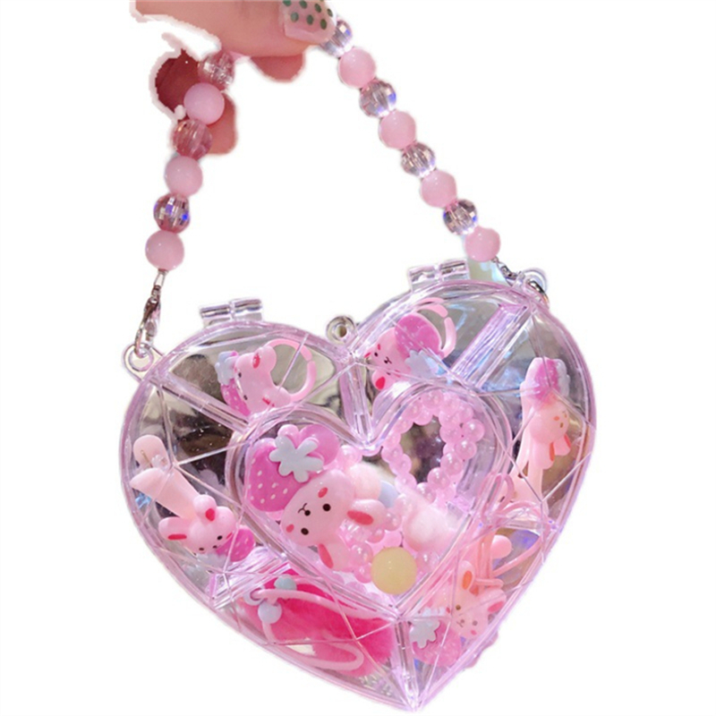 Подарочная коробка для украшений для девочек, ожерелье, кольцо, шпилька, кольцо для волос, набор милых мультяшных персонажей из ПВХ, портативные подарочные коробки, подарок на день рождения для девочек