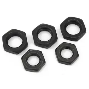 高品质定制碳钢黑色氧化物镀锌六角头螺母DIN439中国螺母厂