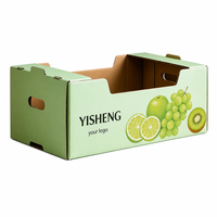 Caja de Cartón Reciclable para Frutas con Logotipo Personalizado, Empaque para Productos Frescos, Cerezas, Vegetales, Productos Agrícolas y de Supermercado