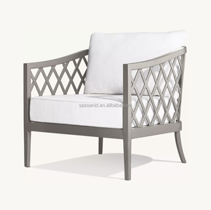 Ensembles <span class=keywords><strong>de</strong></span> meubles <span class=keywords><strong>de</strong></span> <span class=keywords><strong>jardin</strong></span> et <span class=keywords><strong>de</strong></span> patio extérieurs Sassanid pour hôtels et complexes hôteliers, fauteuil lounge <span class=keywords><strong>en</strong></span> <span class=keywords><strong>aluminium</strong></span> moulé gris pierre, artisanal - Product Image 5