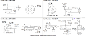 Interrupteur à bascule HKFAST CW1725-1, corps métallique cylindrique, point vert, montage traversant, couleur argent - Product Image 2