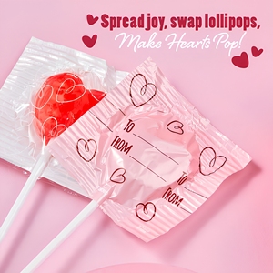 140 alla rinfusa con lecca lecca rosso viola <span class=keywords><strong>a</strong></span> forma di <span class=keywords><strong>cuore</strong></span> per bambini <span class=keywords><strong>caramelle</strong></span> assortite al gusto di bacche confezionate singolarmente etichette indirizzabili - Product Image 6