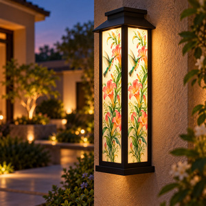 Lámpara Solar LED Decorativa para Jardín, Estilo Campestre, con Forma de Caja de Luz, de Metal, para Patio, Jardín, Decoración <span class=keywords><strong>del</strong></span> Hogar - Product Image 5