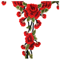 Chaine en dentelle brodée de fleurs, 5 m, belle nouvelle collection, rouge, pour robe de mariée, collier pour bricolage, fournitures de couture, artisanat