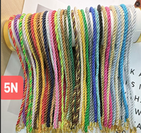 Collier chaîne en corde de chanvre sportif pour femme, 35 couleurs, tressé à trois brins, épais et simple, vente en gros