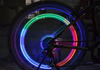 Multi color de luces led para vehículo llevó la luz de la lámpara cubierta de neumático de la rueda de bicicleta luces paquete de 2 pcs