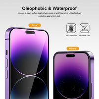 2 packs de protecteurs d'écran 9H HD transparents pour iPhone 17 16 15 14 Pro Max Plus avec verre trempé et protecteur de lunettes pour objectif d'appareil photo